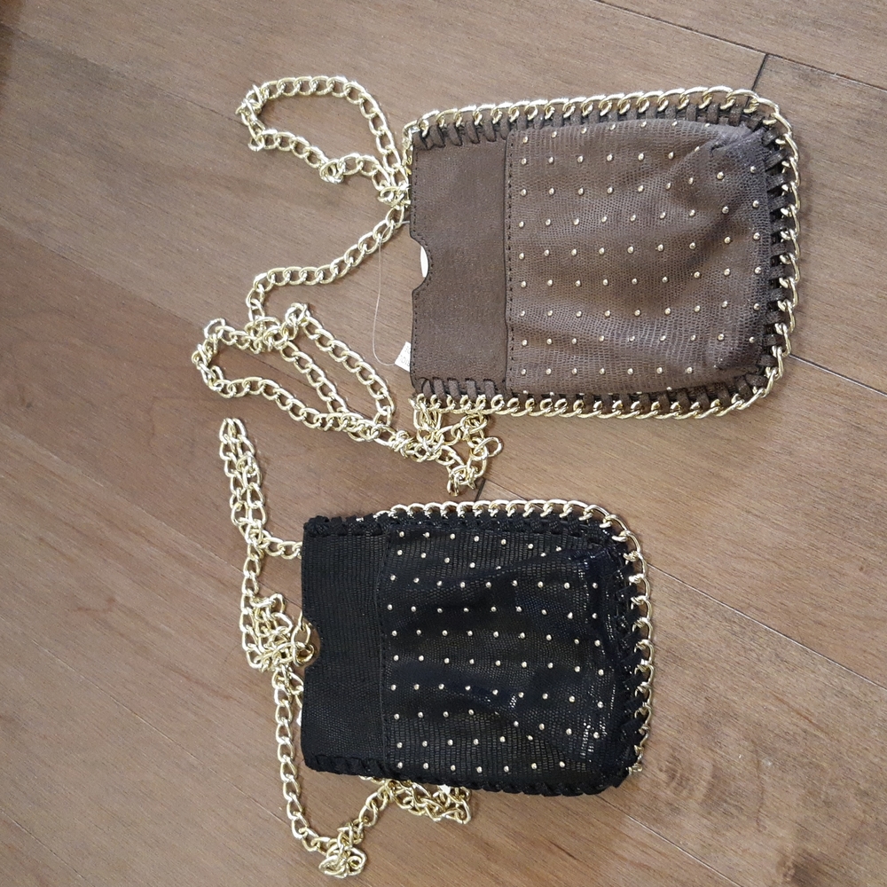 Set of 2 /NWT / Studded crossbody bag or cell phone holder